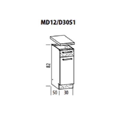 Köögikapp Modena MD12 30 cm