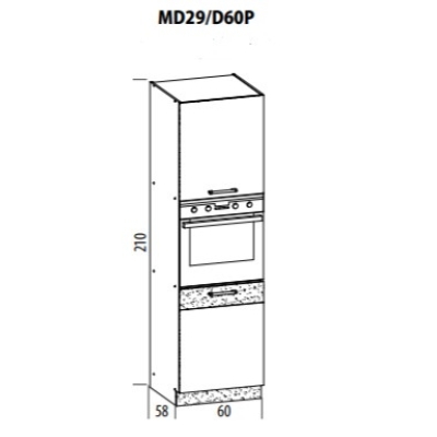 Kõrge ahjukapp Modena MD29