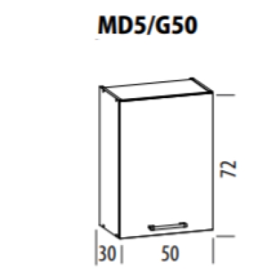 Ülemine kapp Modena MD5 50 cm