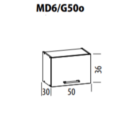 Ülemine kapp Modena MD6 50 cm