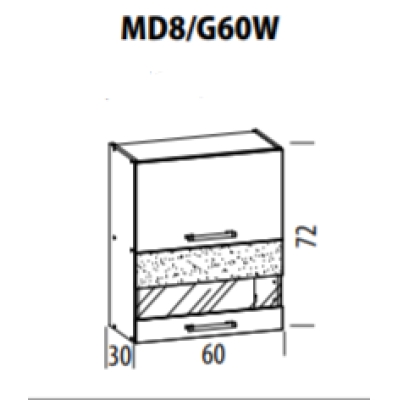 Ülemine kapp Modena MD8 60 cm