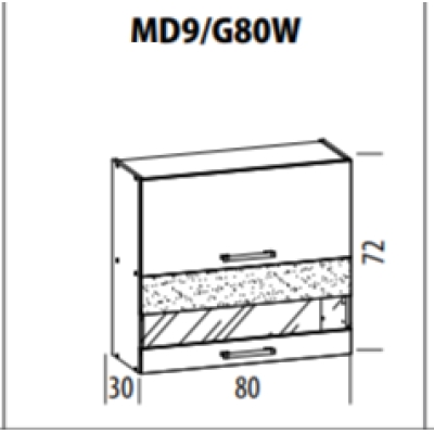 Ülemine kapp Modena MD9 80 cm
