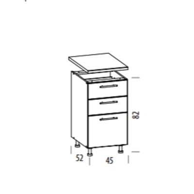 Sahtlitega kapp Tiffany T17 45 cm