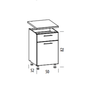 Köögikapp Tiffany T18 50 cm
