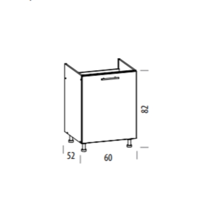 Köögikapp Tiffany T23 60 cm