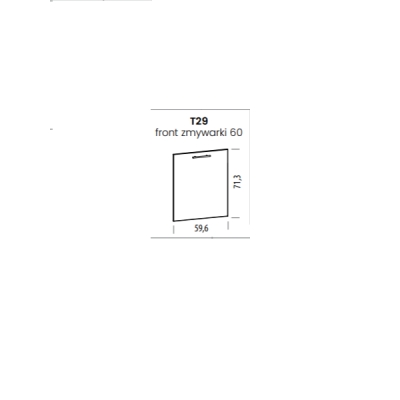 Nõudepesumasina paneel Tiffany T29 60 cm